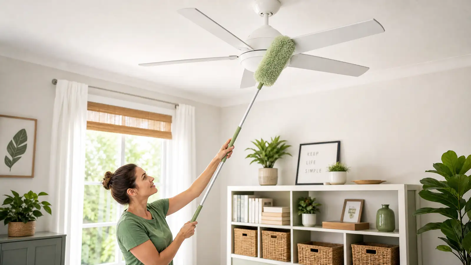 Ceiling Fan Cleaning: How to Dust and Maintain Overhead Fans Without Making a Mess