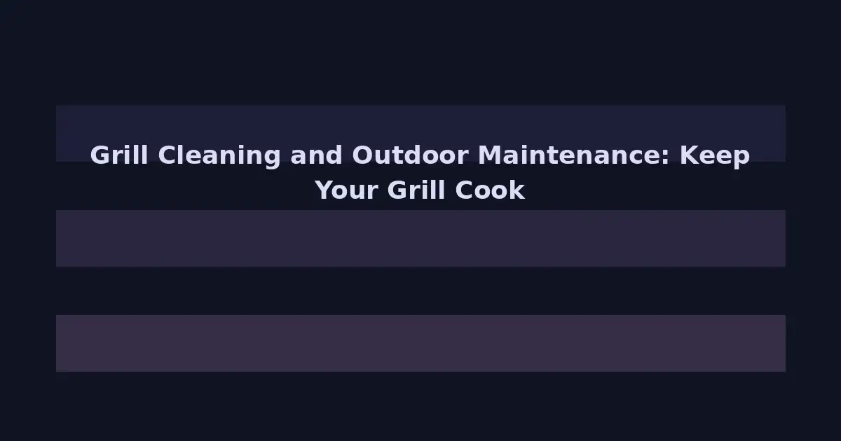 Clean grill with cleaning tools arranged nearby on a sunny patio