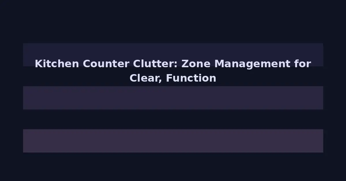Clean kitchen counter with organized zones and minimal items