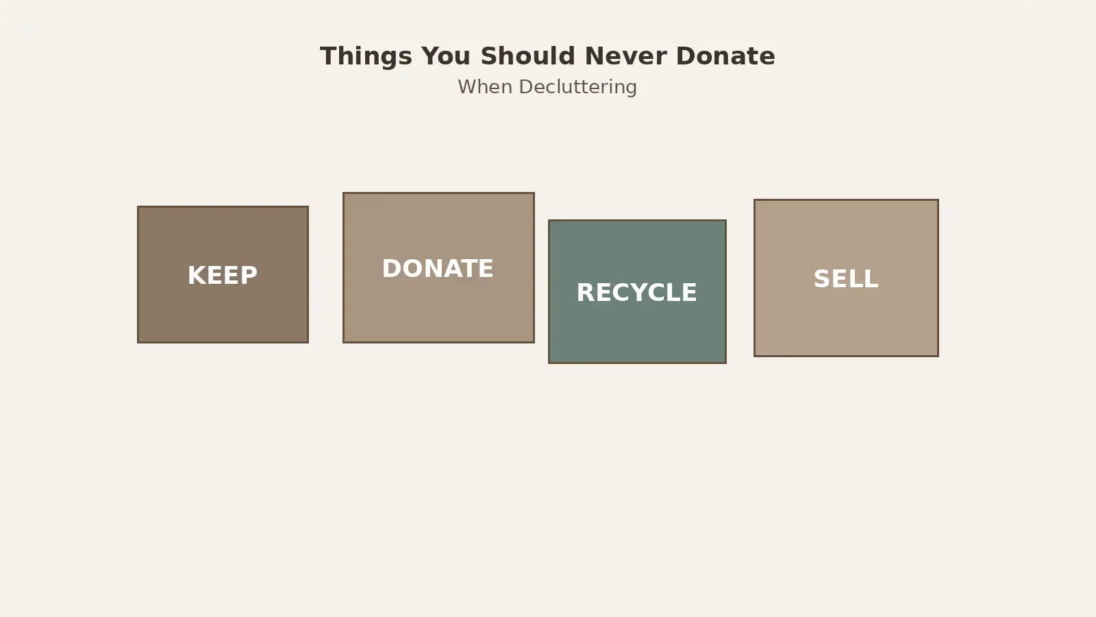 Things You Should Never Donate When Decluttering (And What to Do Instead)